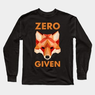 Zero Fox Given Cute Geometric Animal Long Sleeve T-Shirt